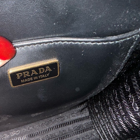 Prada Enameled Metal Triangle Mini Symbole Tote - Picture 9 of 13